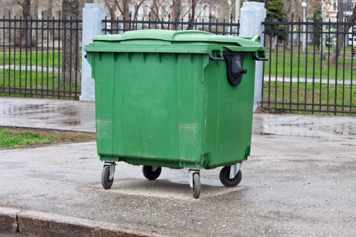 Rubbish removal team preparing for collection in Ruislip