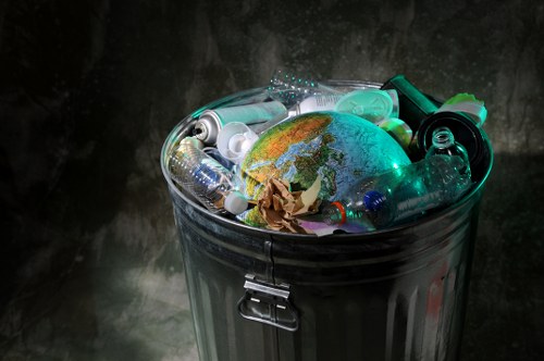 Professional waste removal team at work