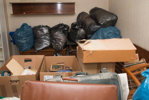 Residents safely disposing of hazardous waste